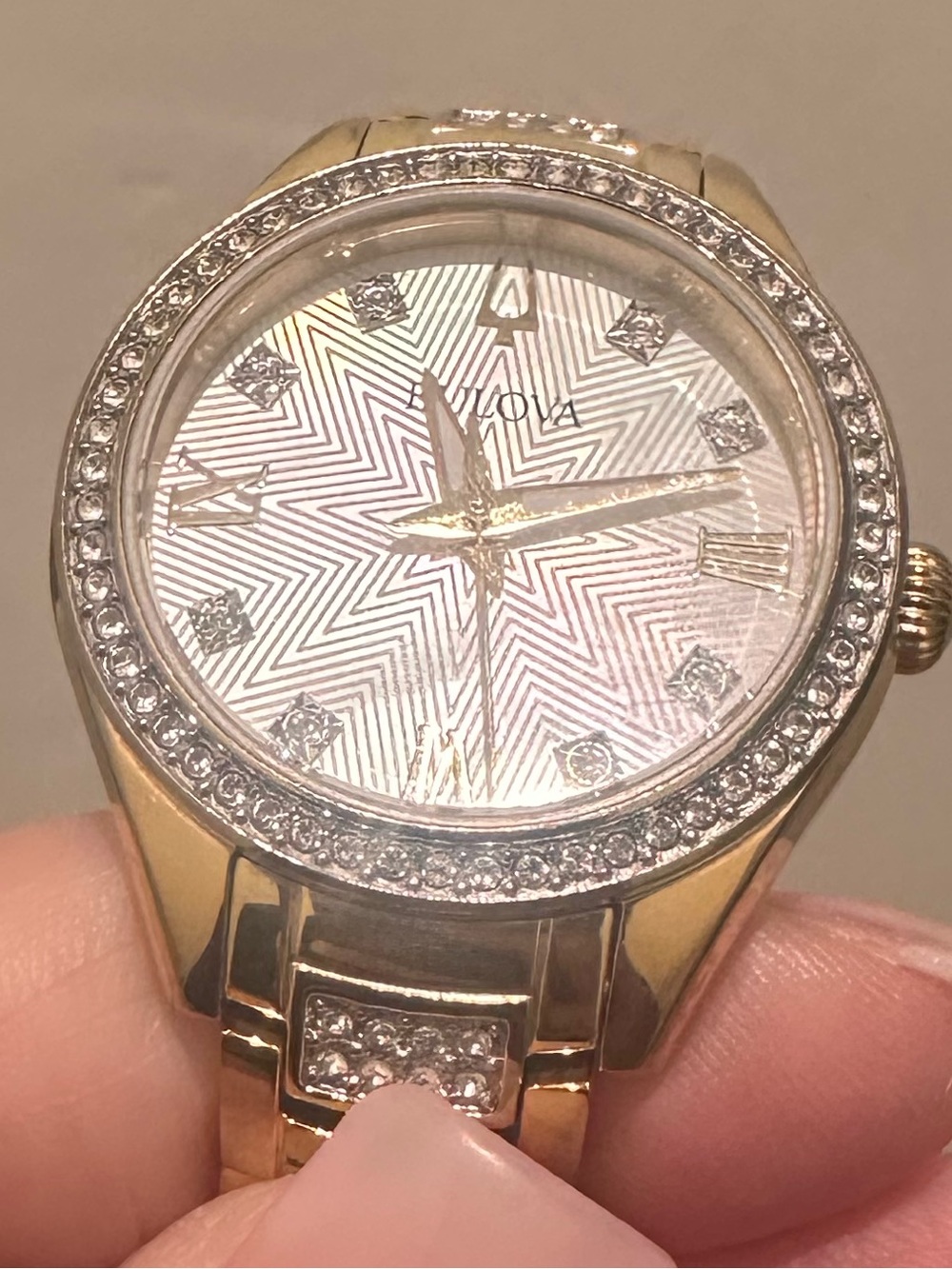 ✨ Bulova | Two-Tone Gold and Silver Crystal Accent Women's Watch